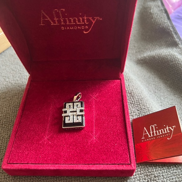Jewelry | Affinity Black Onyx Diamond Sterling Silver  Affinity Black Onyx & Diamond Sterling Silver Pendant & Chain